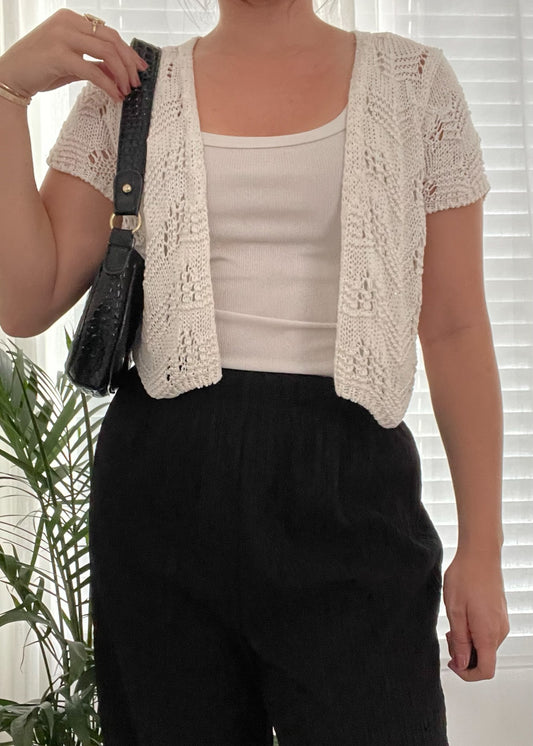 Knitted Cropped Cardigan